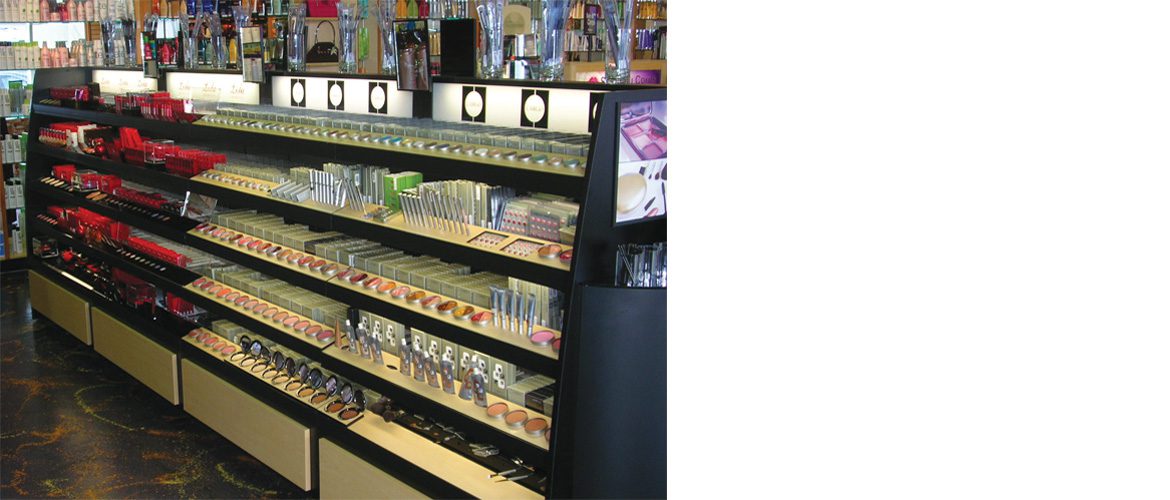 A Cosmetics Display Unit for a Retail Store